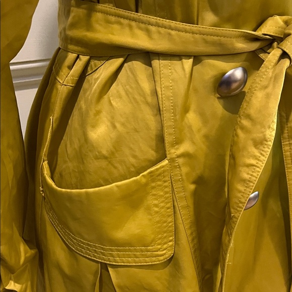 Vertigo Paris Mustard Double-Breasted Trench Coat - Picture 5 of 11